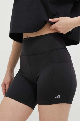 adidas Performance pantaloni scurti de alergare DailyRun culoarea negru, neted, high waist