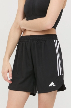 adidas Performance pantaloni scurti de antrenament Condivo 22 femei, culoarea negru, cu imprimeu, high waist