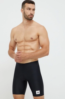 adidas Performance pantaloni scurti de baie Solid barbati, culoarea negru, neted