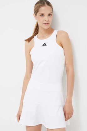 adidas Performance rochie sport culoarea alb, mini, mulata