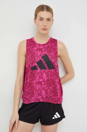 Adidas Performance top de antrenament Train Icons culoarea roz
