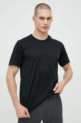 adidas Performance tricou de alergare Designed For Running culoarea negru, neted