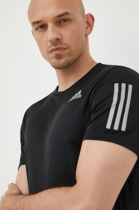 adidas Performance tricou de alergare Own The Run culoarea negru, cu imprimeu