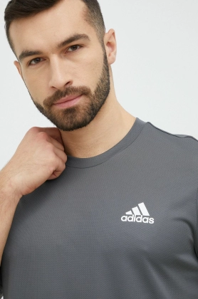 Adidas Performance tricou de antrenament Designed for Move culoarea gri, neted