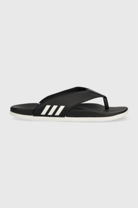 adidas slapi femei, culoarea negru, cu toc plat