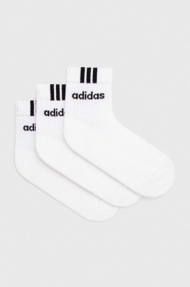 adidas sosete 3-pack culoarea alb