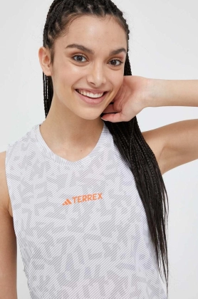 adidas TERREX top sport Agravic femei, culoarea alb