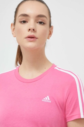 adidas tricou din bumbac culoarea roz