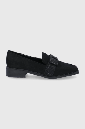 Aldo Mocasini Hairalle femei, culoarea negru, cu toc plat