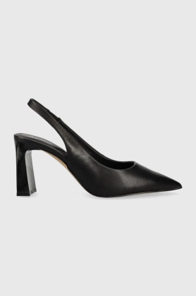 Aldo pantofi de piele Amira culoarea negru, cu toc drept, cu toc deschis, 13540171.AMIRA