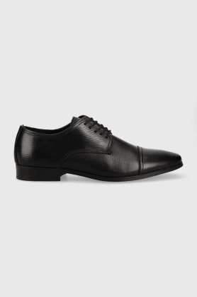 Aldo pantofi de piele Cuciroflex barbati, culoarea negru