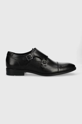 Aldo pantofi de piele Holtlanflex barbati, culoarea negru, 13180582.HOLTLANFLEX