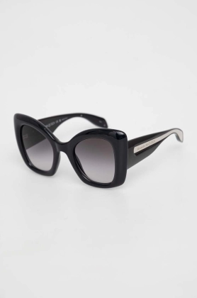 Alexander McQueen ochelari de soare femei, culoarea negru