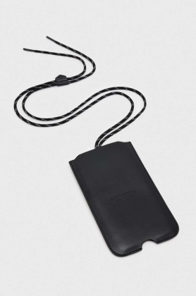 AllSaints etui pentru telefon femei, culoarea negru