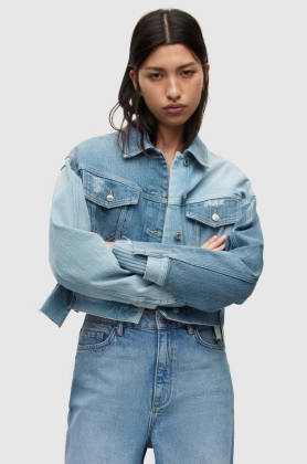 AllSaints geaca jeans femei, de tranzitie