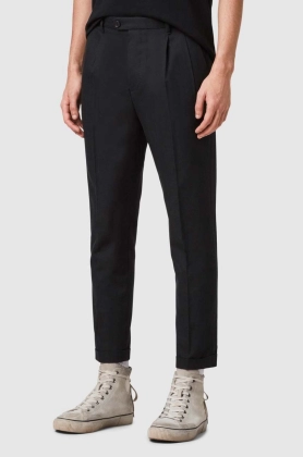 AllSaints pantaloni barbati, culoarea gri, cu fason cargo