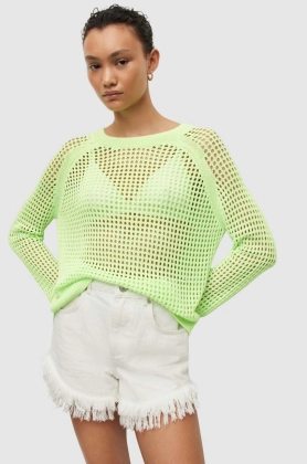 AllSaints pulover femei, culoarea verde, light