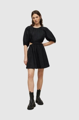 AllSaints rochie culoarea negru, mini, evazati