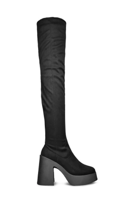 Altercore cizme Daphne Faux Suede femei, culoarea negru, cu platforma
