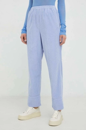 American Vintage pantaloni de catifea cord femei, drept, high waist