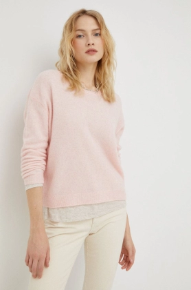 American Vintage pulover de lana femei, culoarea roz, light