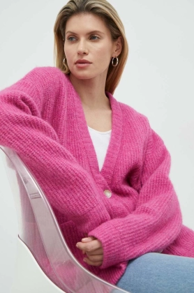 American Vintage pulover femei, culoarea roz, calduros