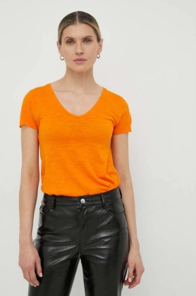 American Vintage tricou femei, culoarea portocaliu