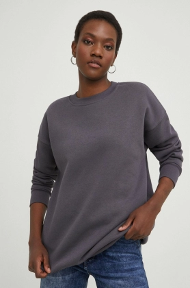 Answear Lab bluza femei, culoarea gri, neted