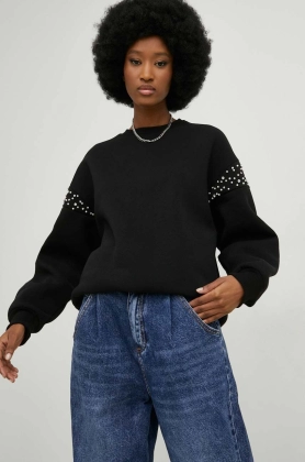 Answear Lab bluza x colectia limitata SISTERHOOD femei, culoarea negru, neted