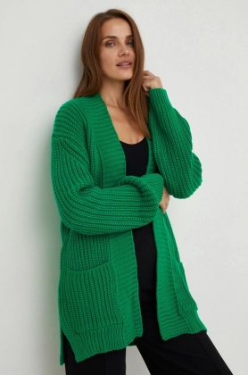 Answear Lab cardigan femei, culoarea verde, calduros