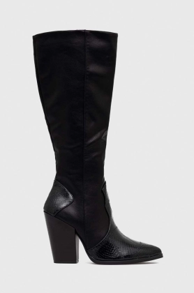 Answear Lab cizme femei, culoarea negru, cu toc drept, izolare usoara
