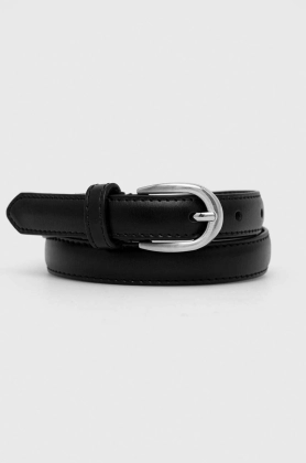 Answear Lab curea de piele femei, culoarea negru