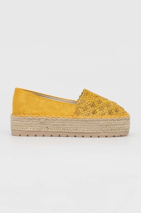 Answear Lab espadrile culoarea galben, cu platforma