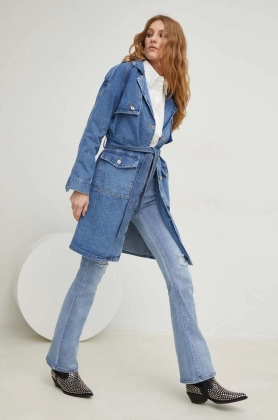 Answear Lab geaca jeans x colectia limitata SISTERHOOD femei, de tranzitie