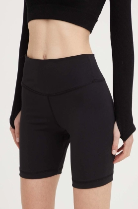 Answear Lab pantaloni scurti femei, culoarea negru, neted, high waist