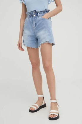 Answear Lab pantaloni scurti jeans femei, neted, high waist