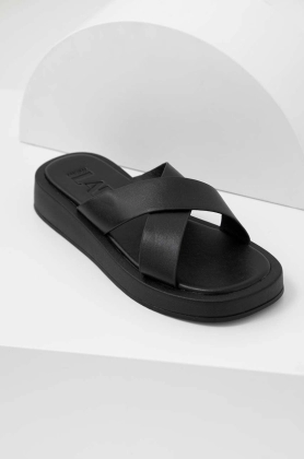 Answear Lab papuci femei, culoarea negru, cu platforma