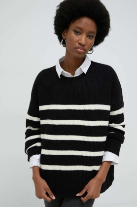 Answear Lab pulover de lana femei, culoarea negru,
