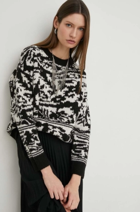 Answear Lab pulover de lana femei, culoarea negru, calduros