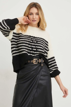 Answear Lab pulover de lana femei, culoarea negru, calduros