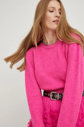 Answear Lab pulover de lana femei, culoarea roz