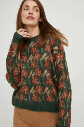 Answear Lab pulover de lana femei, culoarea verde,