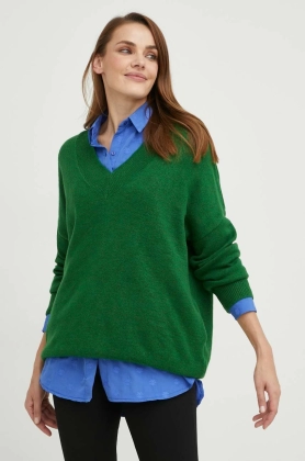 Answear Lab pulover de lana femei, culoarea verde, light
