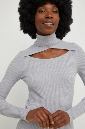 Answear Lab pulover femei, culoarea gri, light, cu guler