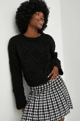 Answear Lab pulover femei, culoarea negru, calduros