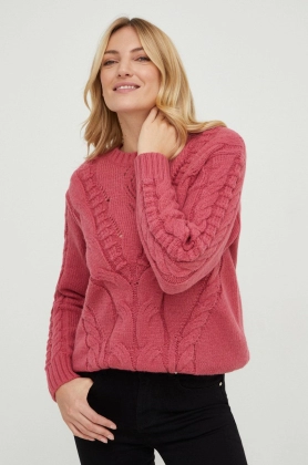 Answear Lab pulover femei, culoarea roz, calduros