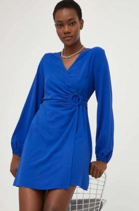 Answear Lab rochie culoarea albastru marin, mini, evazati