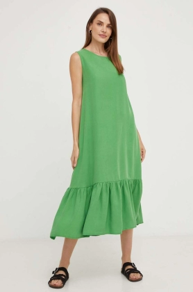 Answear Lab rochie culoarea verde, midi, drept