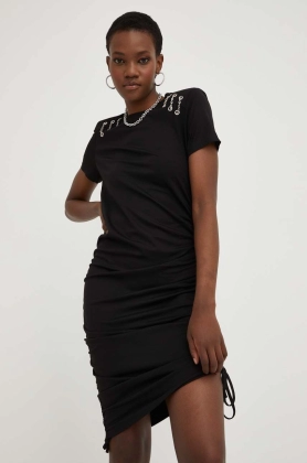 Answear Lab rochie din bumbac culoarea negru, mini, mulata