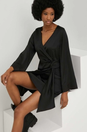 Answear Lab rochie x colectia limitata SISTERHOOD culoarea negru, mini, drept